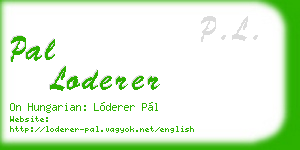 pal loderer business card