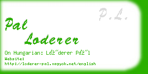 pal loderer business card
